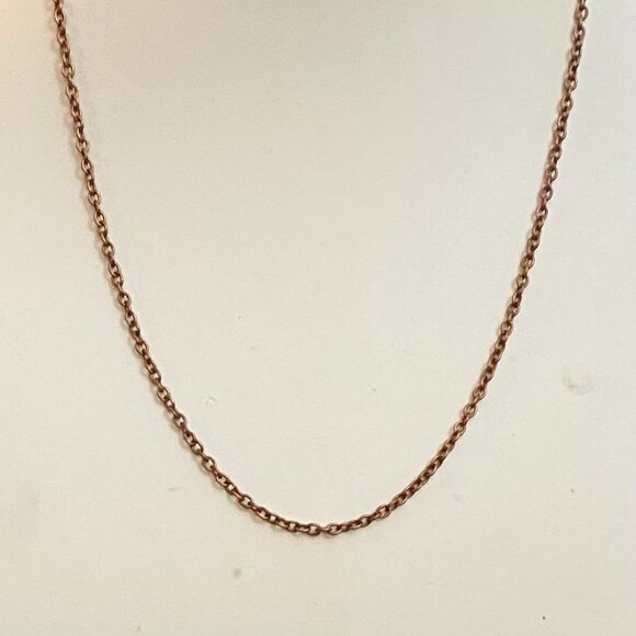 Delicate Copper fine chain necklace #1 NEW - Picture 1 of 4